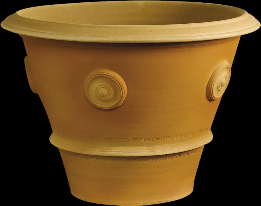 Terracotta Flower Pot Design PNG Image