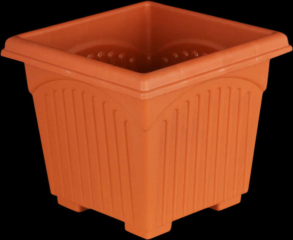 Terracotta Style Plastic Flower Pot PNG Image