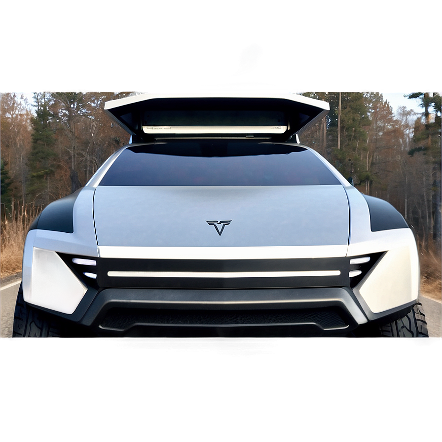 Tesla Cybertruck On Road Png 06122024 PNG Image