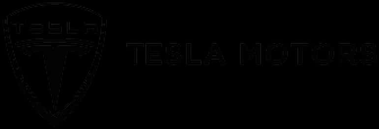 Tesla Logoand Text Black Background PNG Image