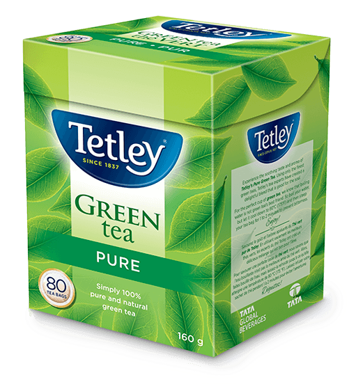 Tetley Green Tea Pure Box PNG Image