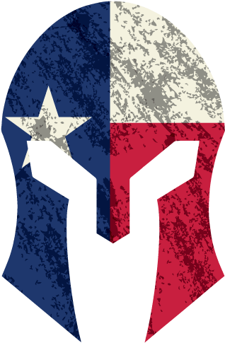 Texas Flag Spartan Helmet Graphic PNG Image