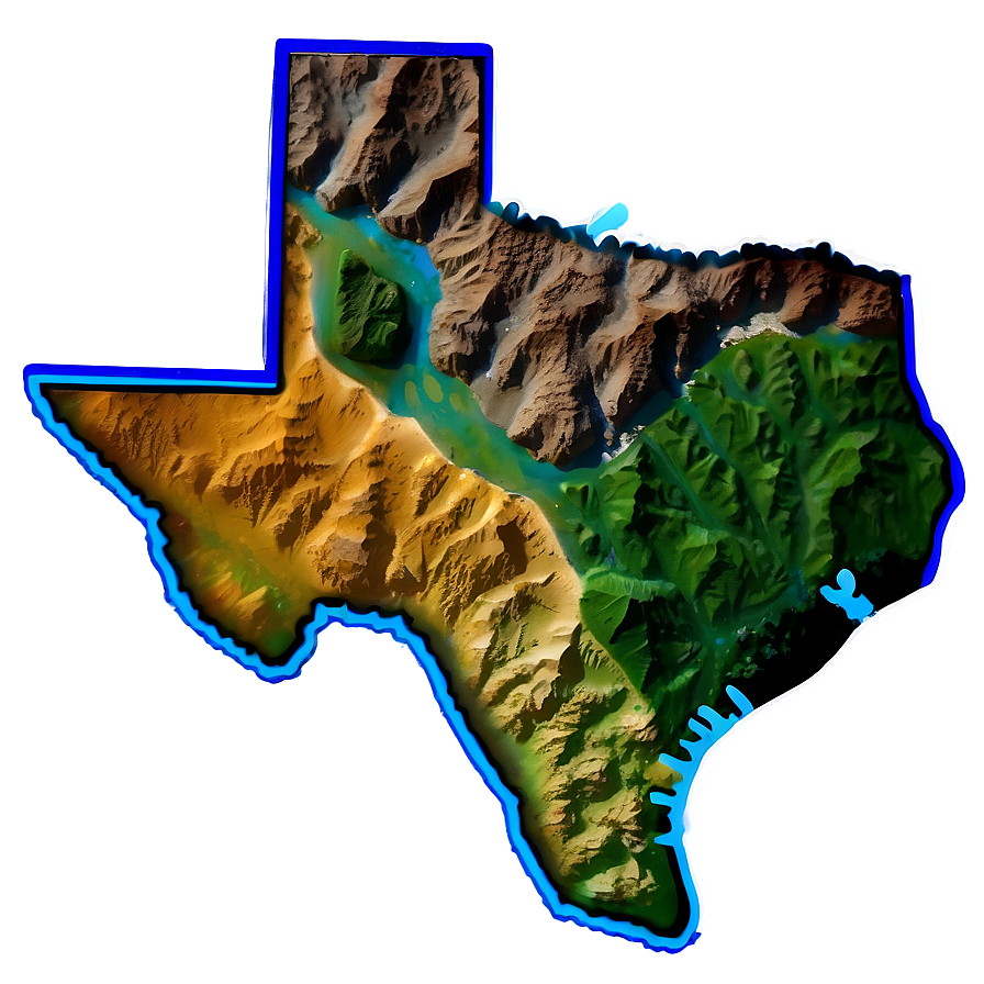 Texas Geographical Outline Png Atu PNG Image