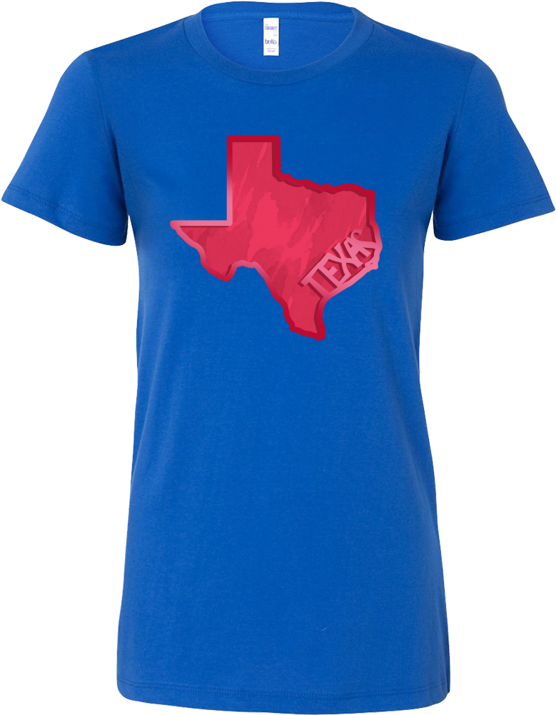 Texas Outline T Shirt Design PNG Image