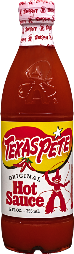 Texas Pete Hot Sauce Bottle PNG Image