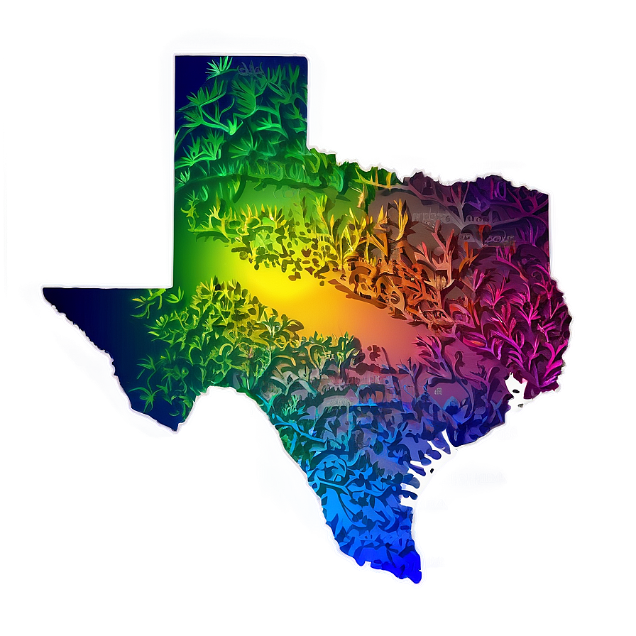 Texas State Contour Png 05252024 PNG Image