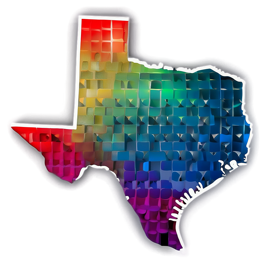 Texas State Geometric Outline Png Geo PNG Image