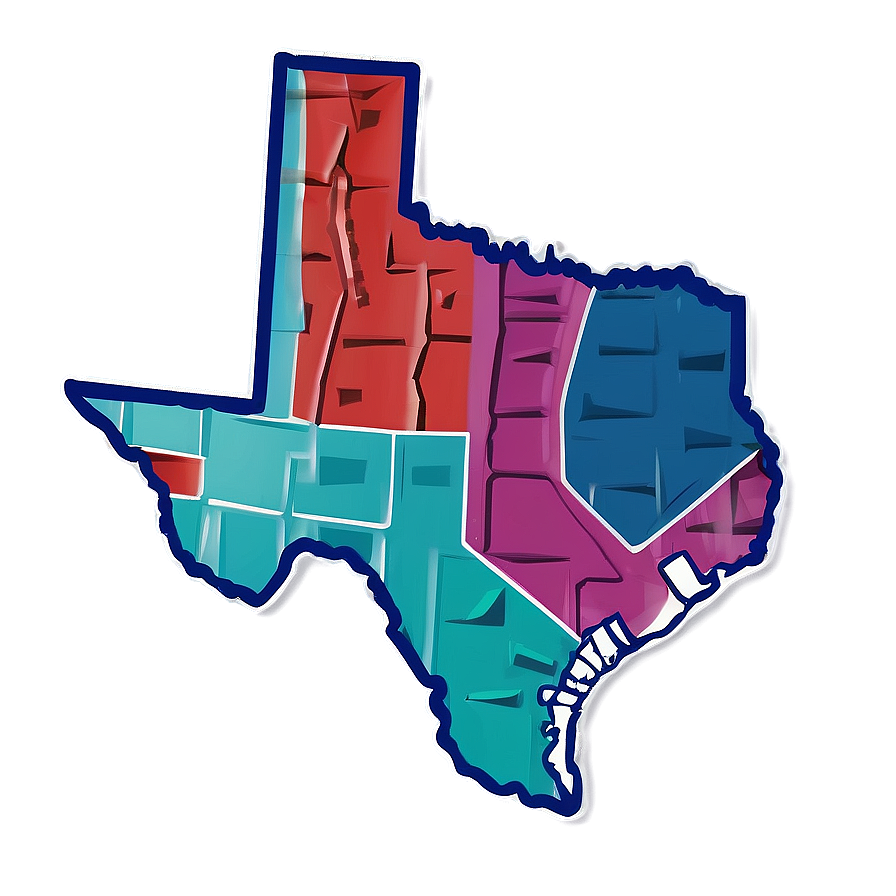 Texas State Geometric Outline Png Hae66 PNG Image