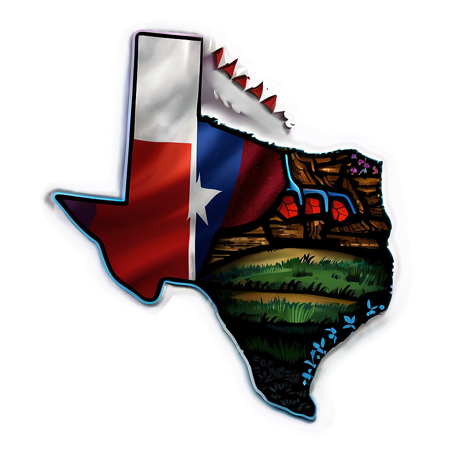 Texas State Outline Drawing Png Lgc PNG Image