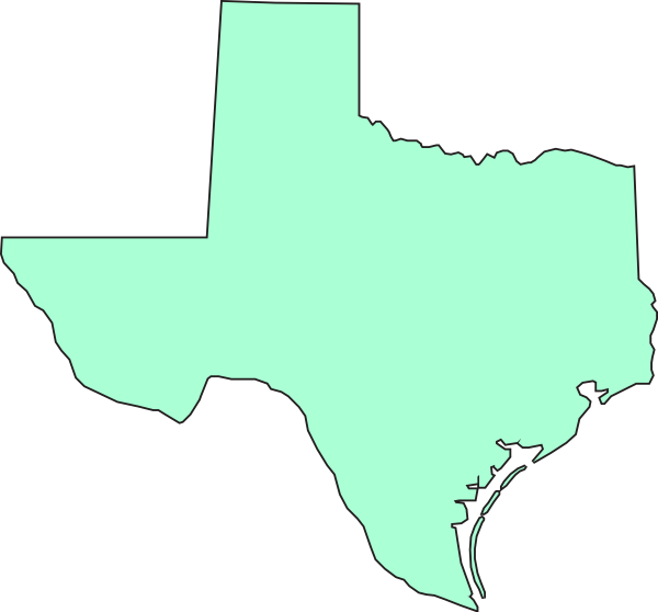 Texas State Outline Graphic PNG Image