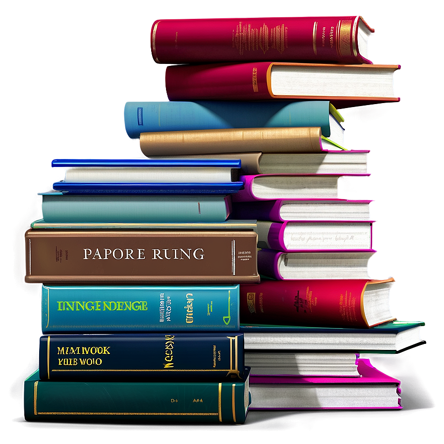 Textbooks Pile Png Qyi PNG Image