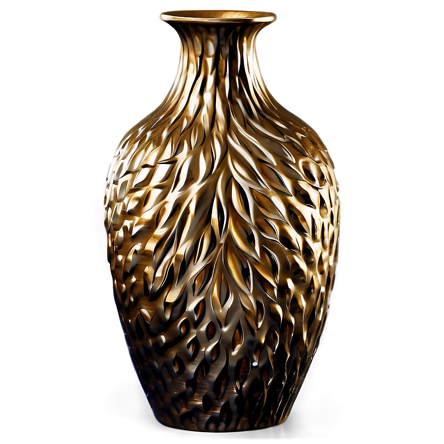 Textured Bronze Vase Png Lrc65 PNG Image