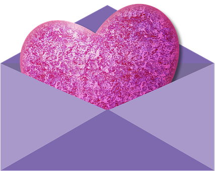 Textured Pink Heart Artwork PNG Image