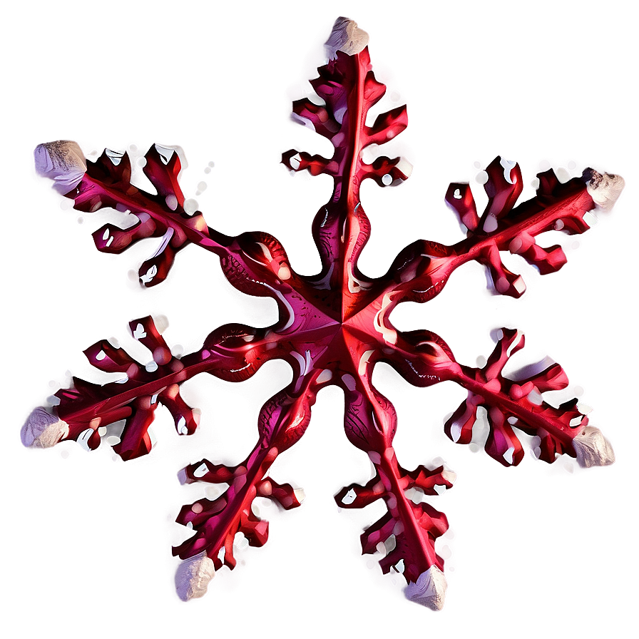 Textured Red Snowflake Png 59 PNG Image