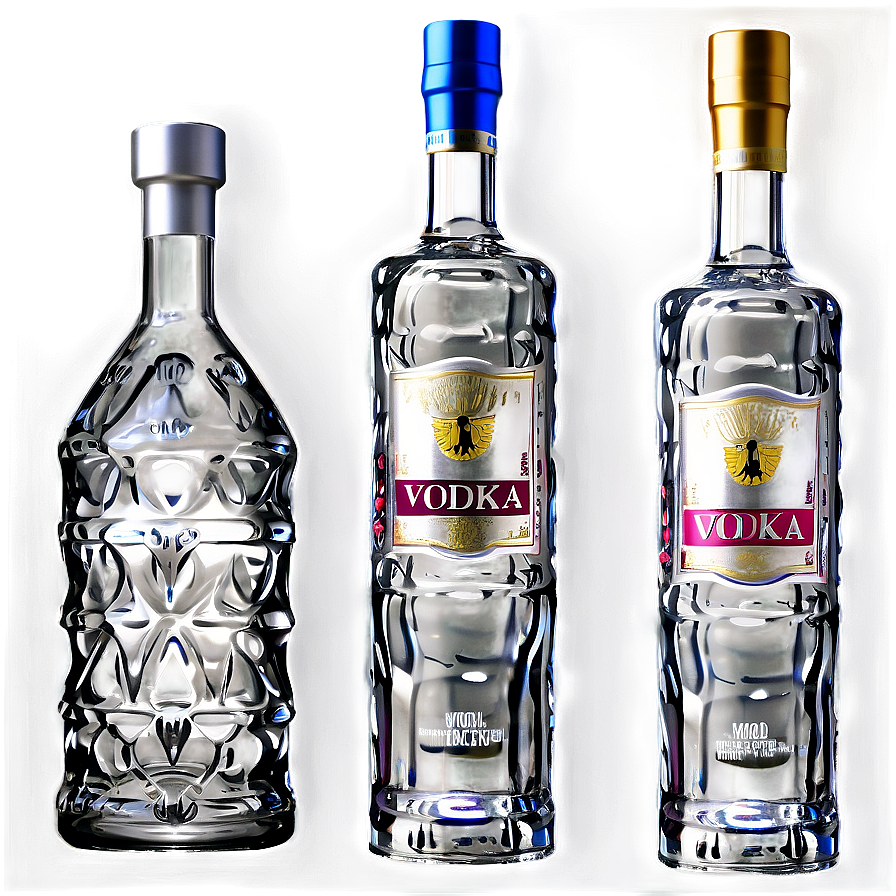 Textured Vodka Bottle Png Whb PNG Image