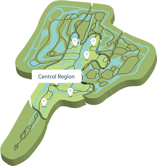 Thailand Central Region Topographic Map PNG Image