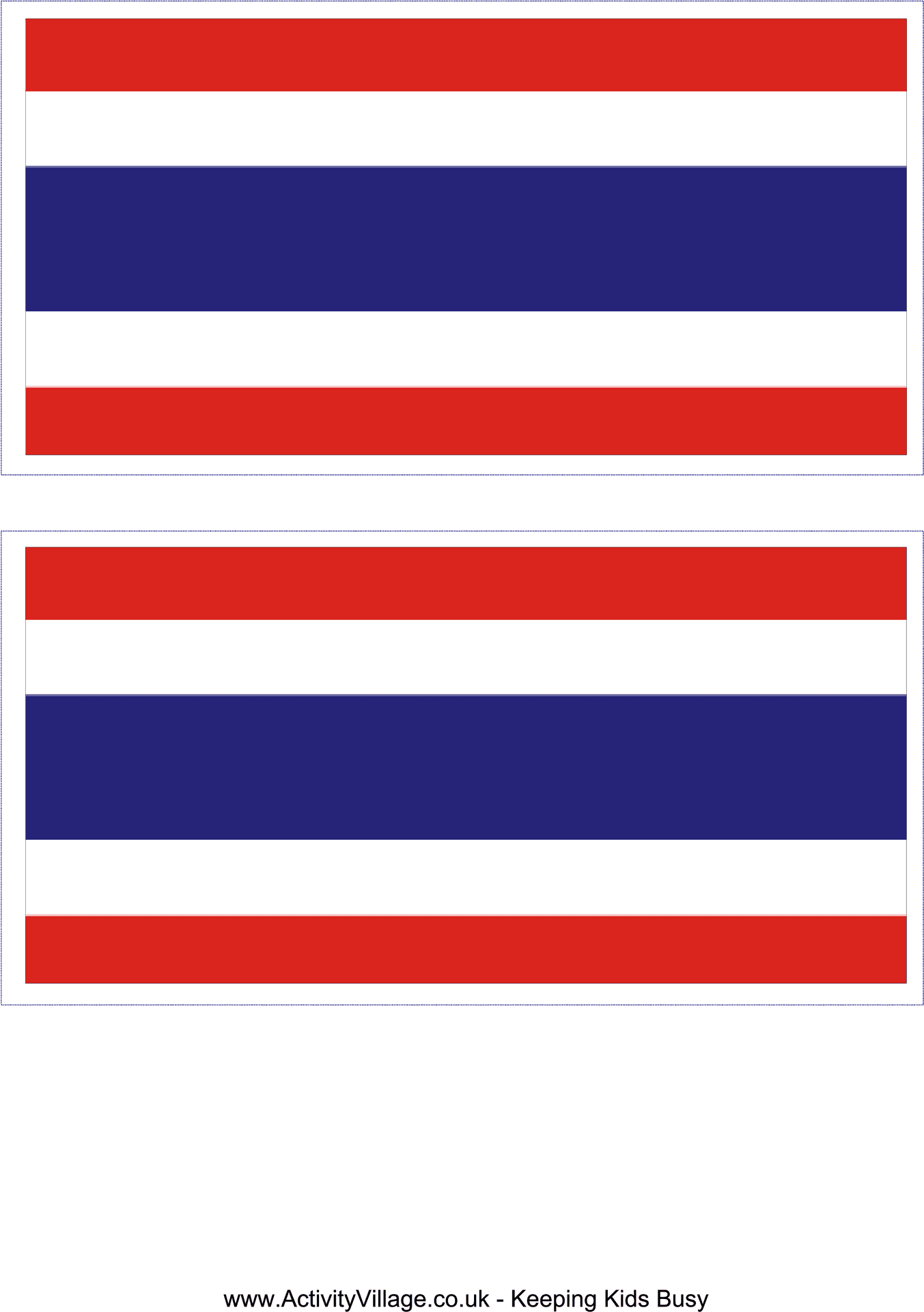 Thailand Flag Comparison PNG Image