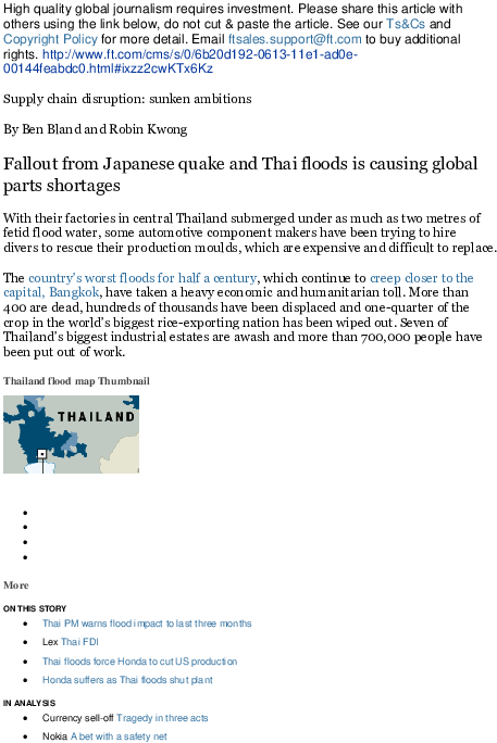 Thailand Flood Impact News Article PNG Image