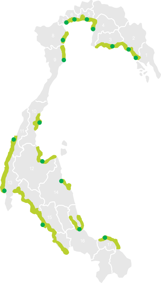 Thailand Geographical Divisions Map PNG Image