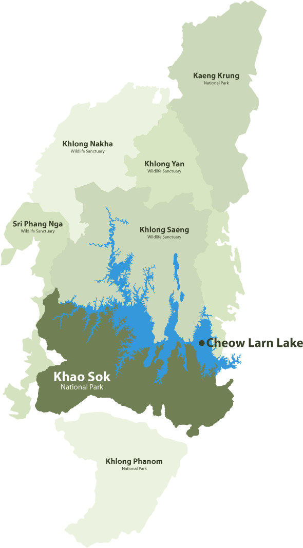 Thailand Khao Sok National Park Map PNG Image