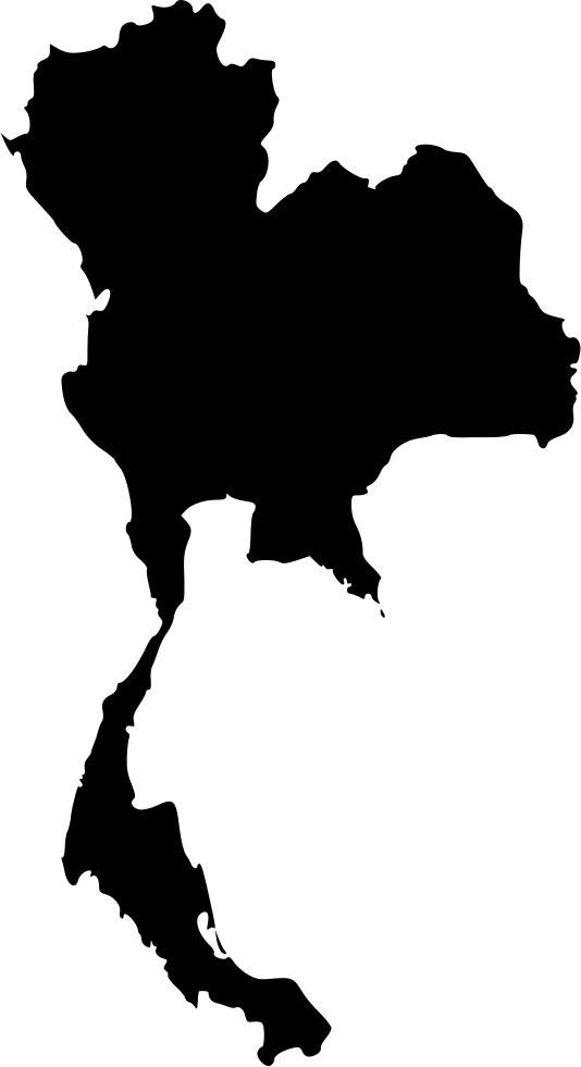 Thailand Map Silhouette PNG Image