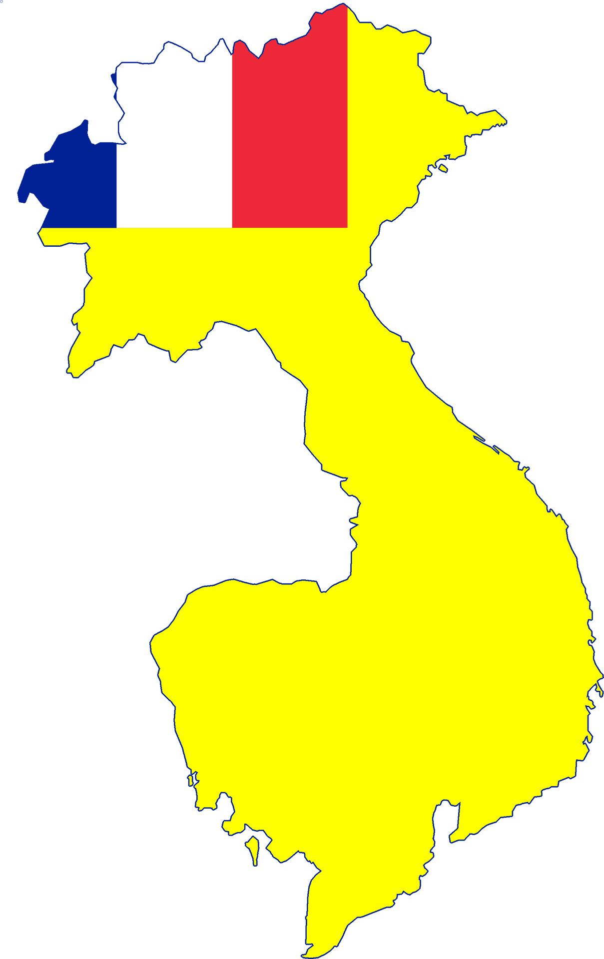 Thailand Mapwith France Flag Overlay PNG Image