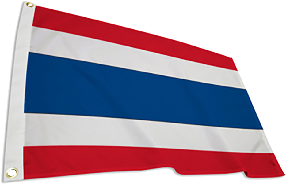 Thailand National Flag Waving PNG Image