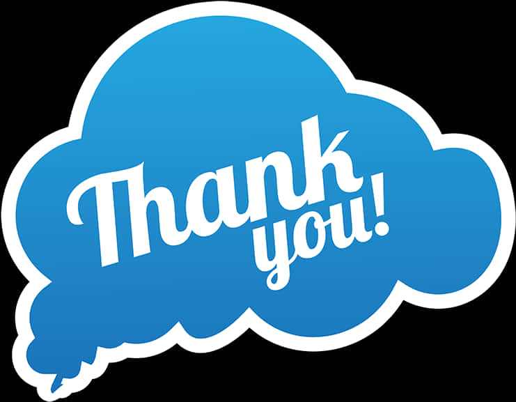 Thank You Cloud Graphic PNG Image