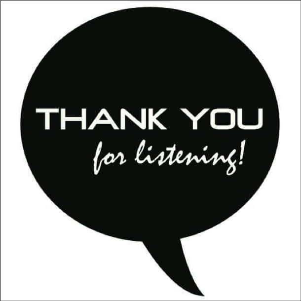 Thank You For Listening Speech Bubble PNG Image