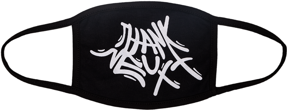 Thank You Graffiti Style Face Mask PNG Image