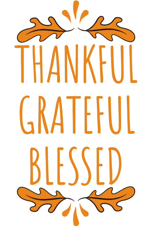 Thankful Grateful Blessed Artwork PNG Image