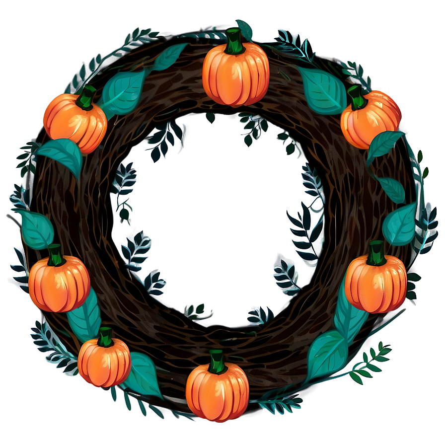 Thanksgiving Autumn Wreath Png 20 PNG Image