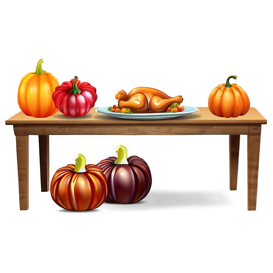 Thanksgiving Holiday Table Png 41 PNG Image