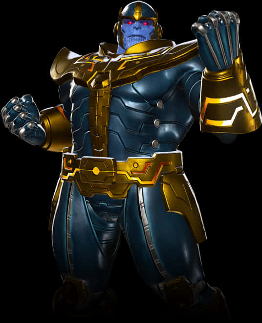 Thanos In Armor Stance PNG Image