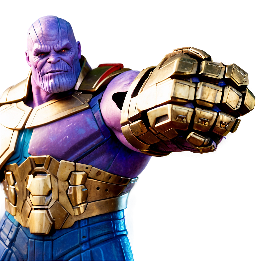 Thanos With Gauntlet Off Png Rws PNG Image