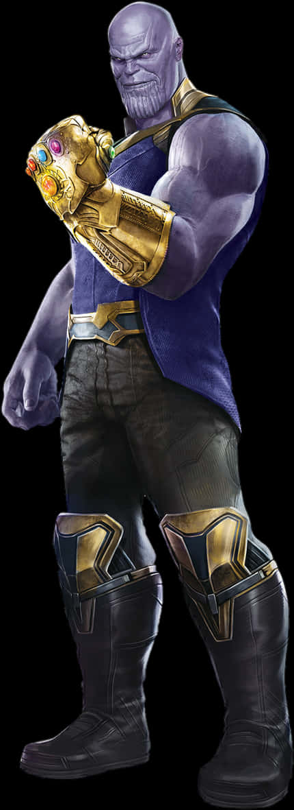 Thanos With Infinity Gauntlet PNG Image