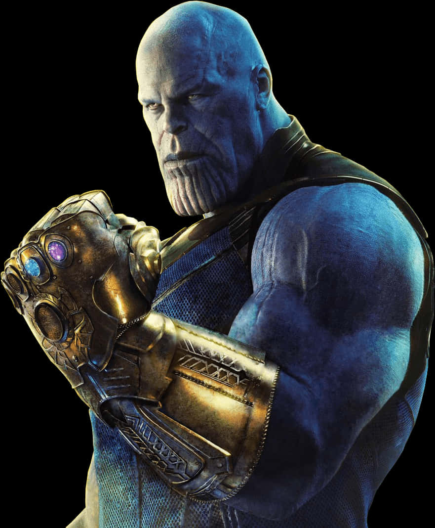 Thanos With Infinity Gauntlet PNG Image