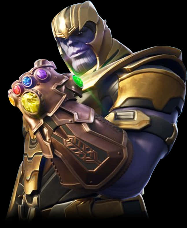 Thanos_with_ Infinity_ Gauntlet PNG Image