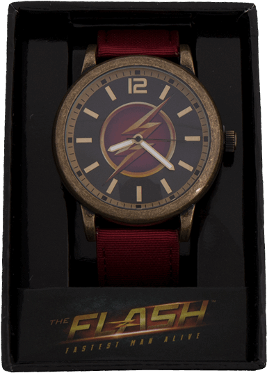 The Flash Themed Wristwatch PNG Image