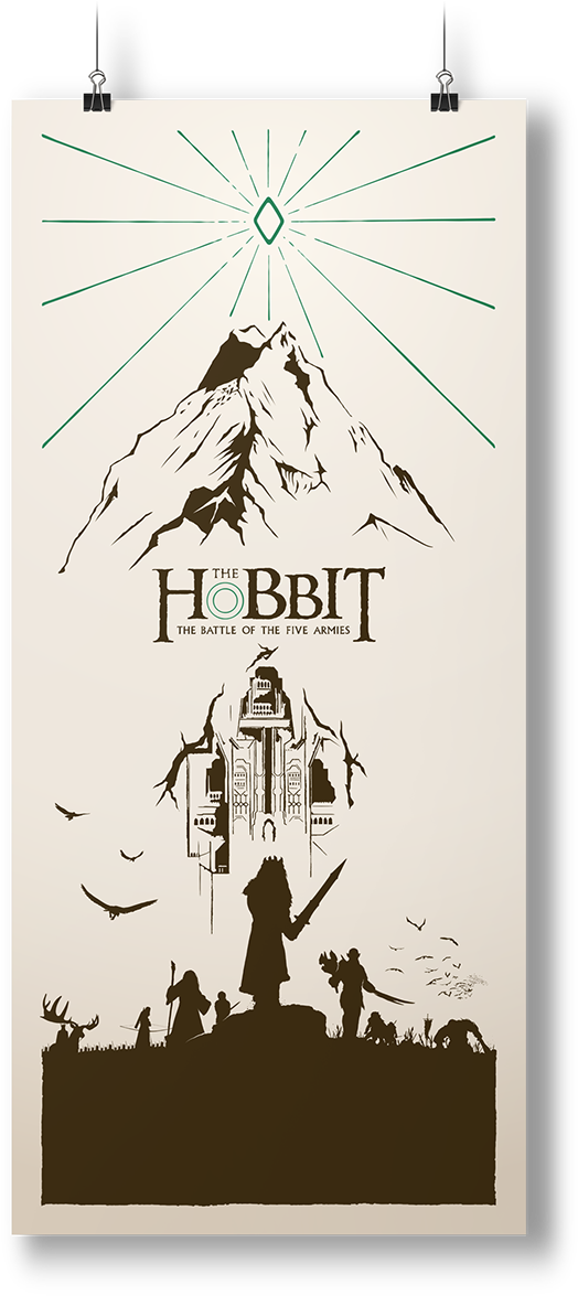 The Hobbit Battleof Five Armies Poster PNG Image