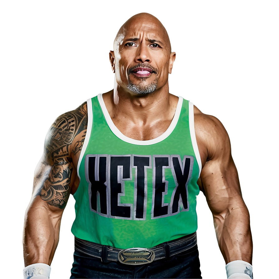 The Rock In Wrestling Ring Png Vec PNG Image