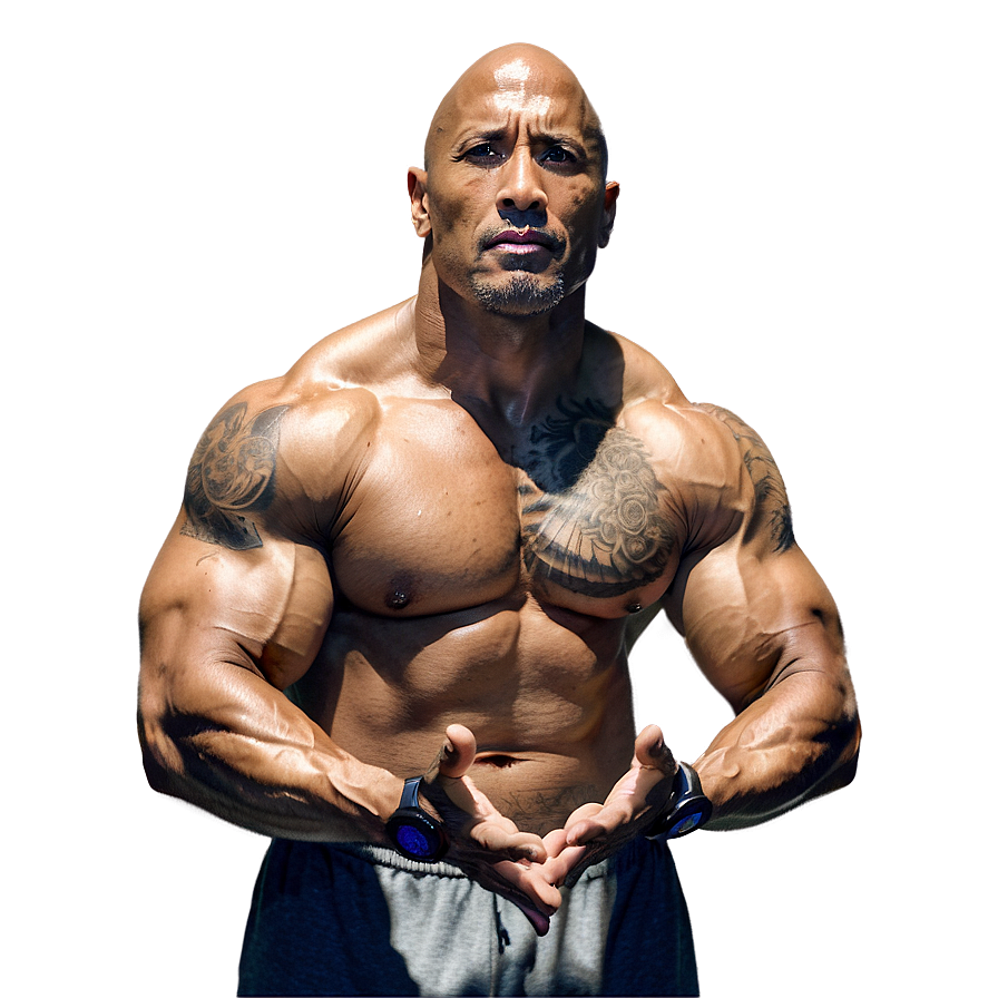 The Rock Motivational Workout Png 05232024 PNG Image