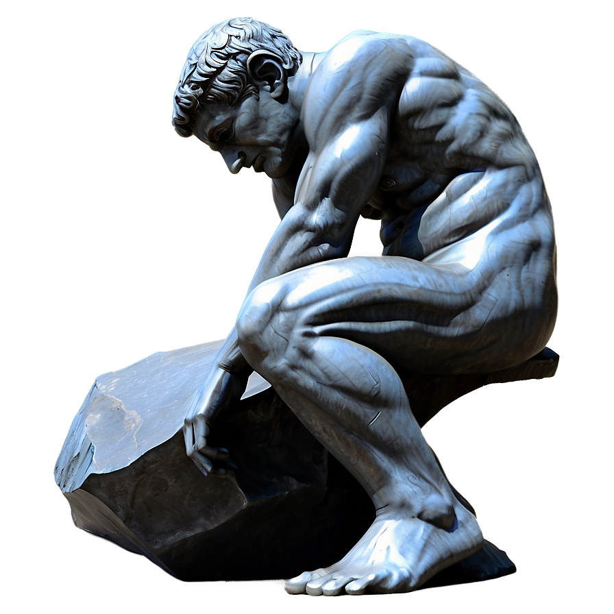 The Thinker Perspective View Png Nhj26 PNG Image