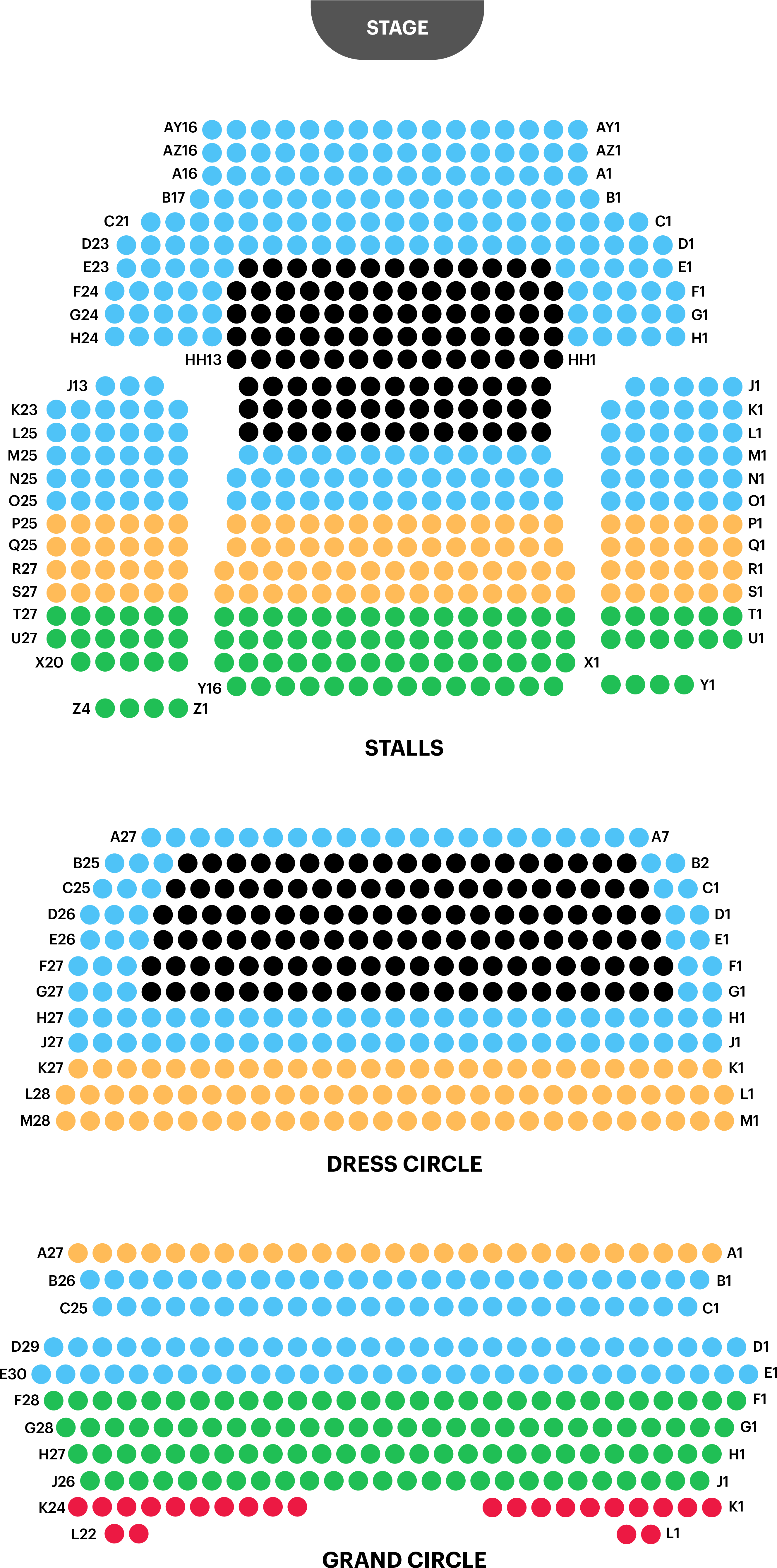 Theatre Seating Chart PNG Image