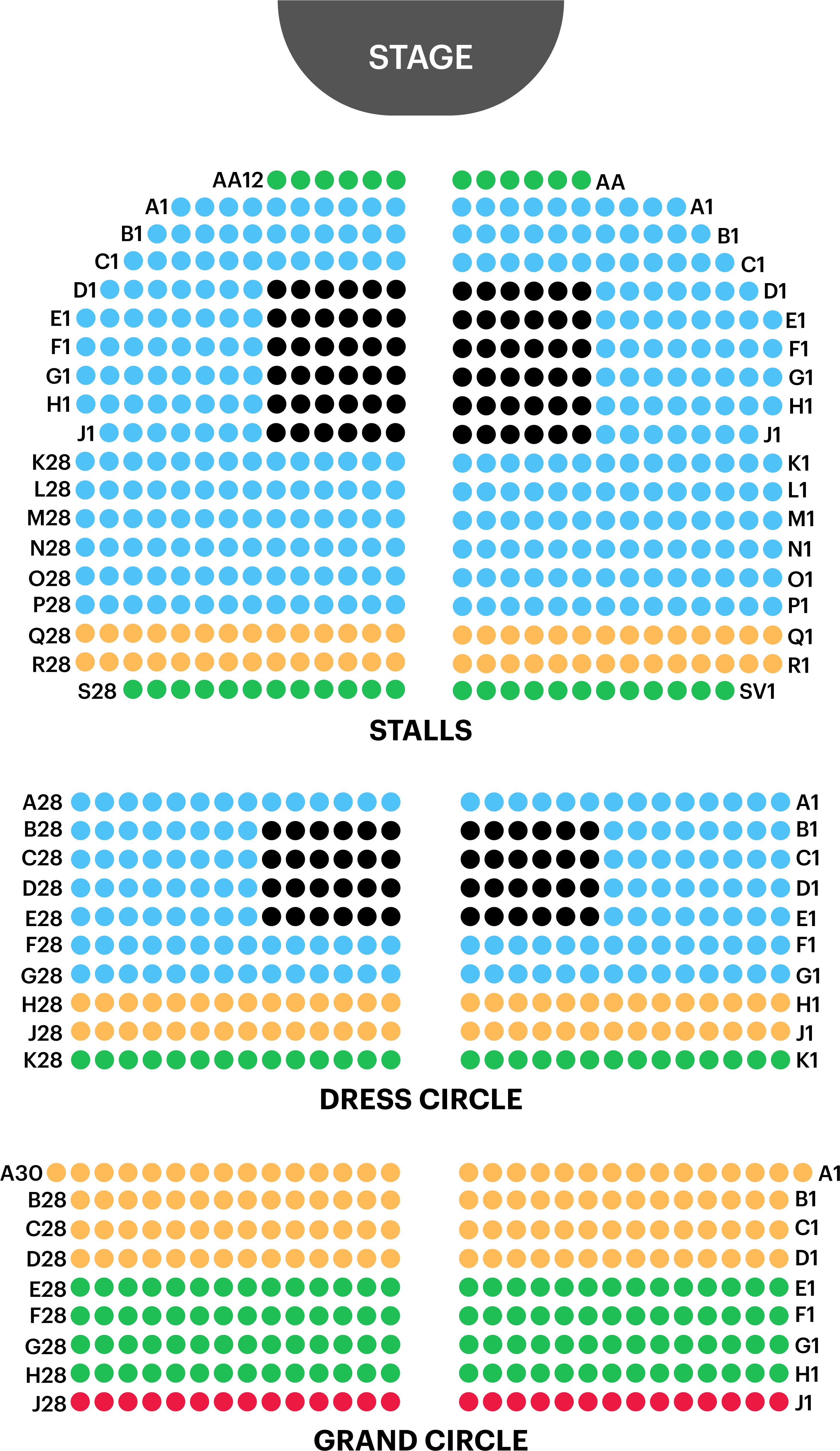 Theatre Seating Plan PNG Image