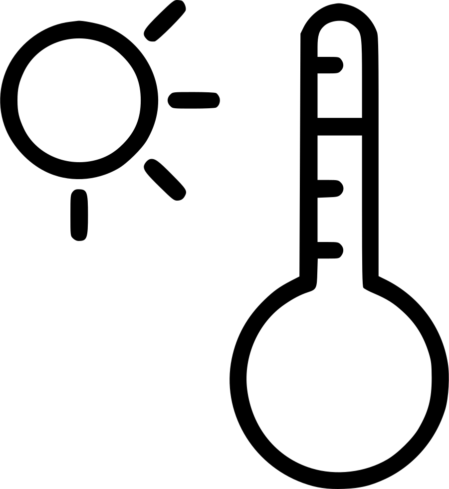 Thermometerand Sun Icon PNG Image