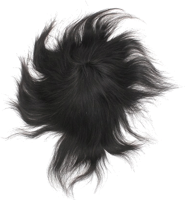 Thick Black Mens Hair Texture PNG Image