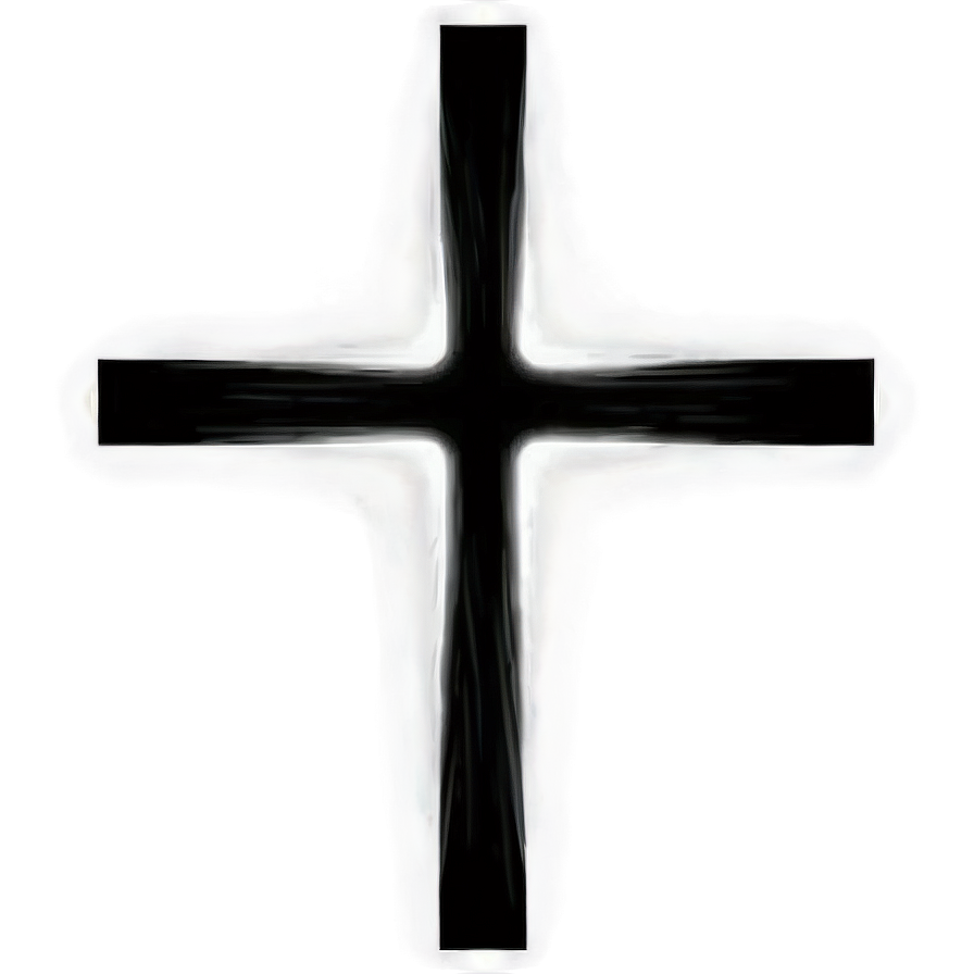 Thin Cross Silhouette Png 06292024 PNG Image