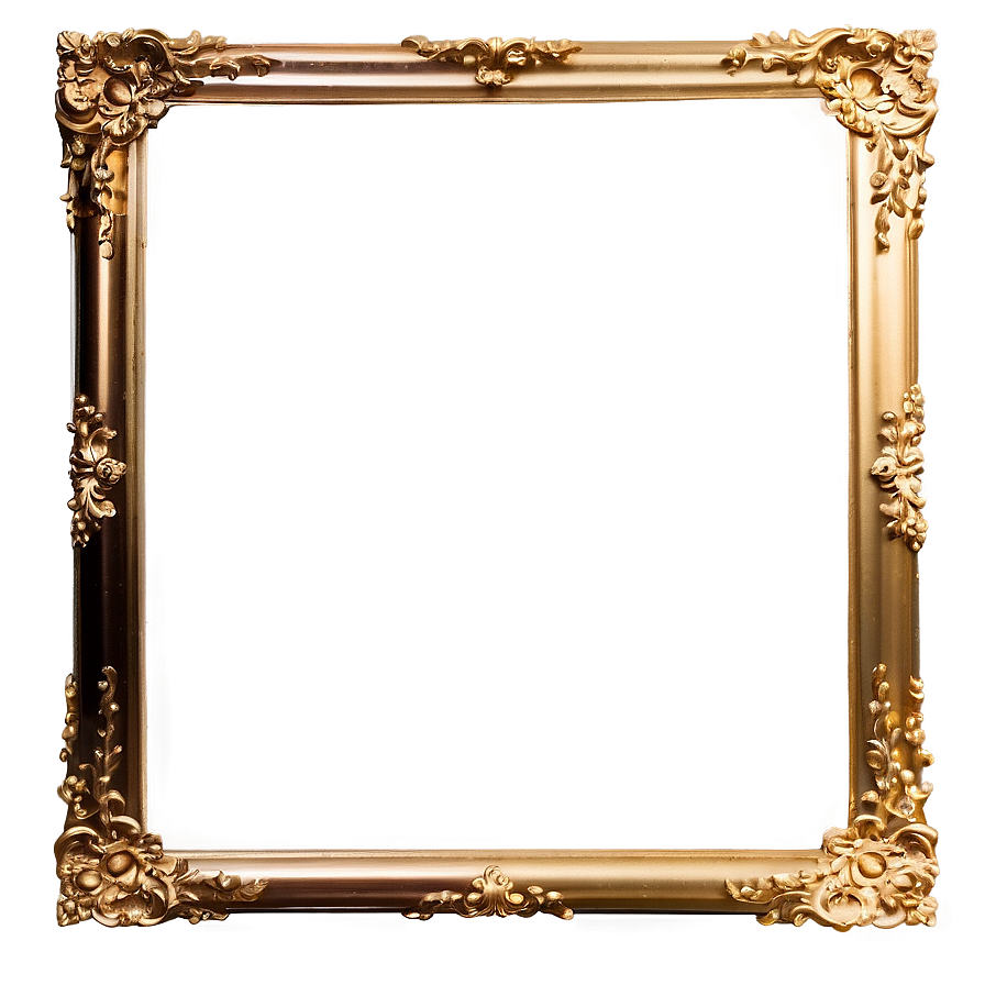 Thin Gold Frame Png 86 PNG Image