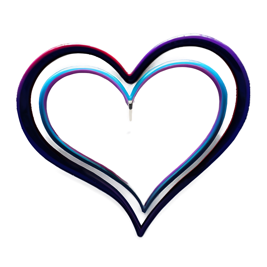 Thin Heart Outline Png Ije43 PNG Image